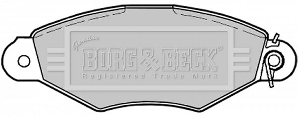 BORG & BECK stabdžių trinkelių rinkinys, diskinis stabdys BBP1622